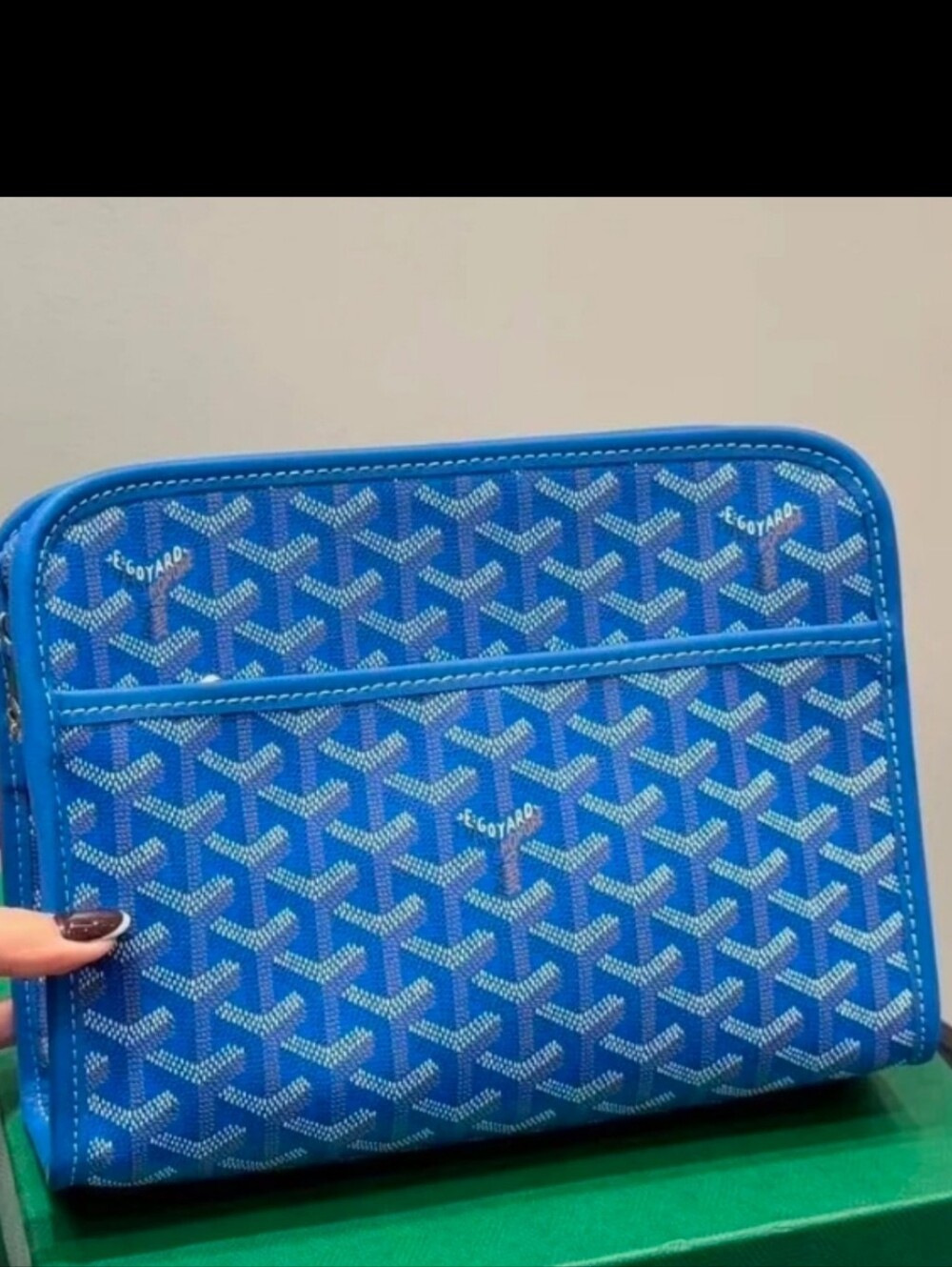 Go 2 Yard Blue Spend Dat Chevron Zip Pouch